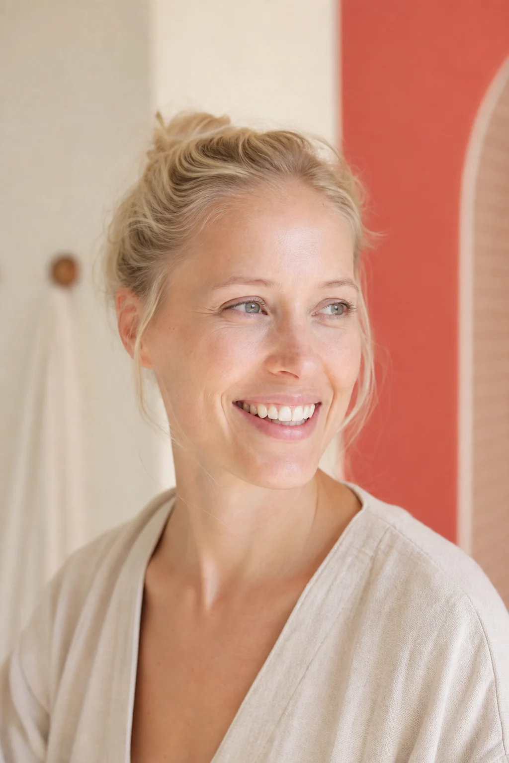 Woman with a natural smile